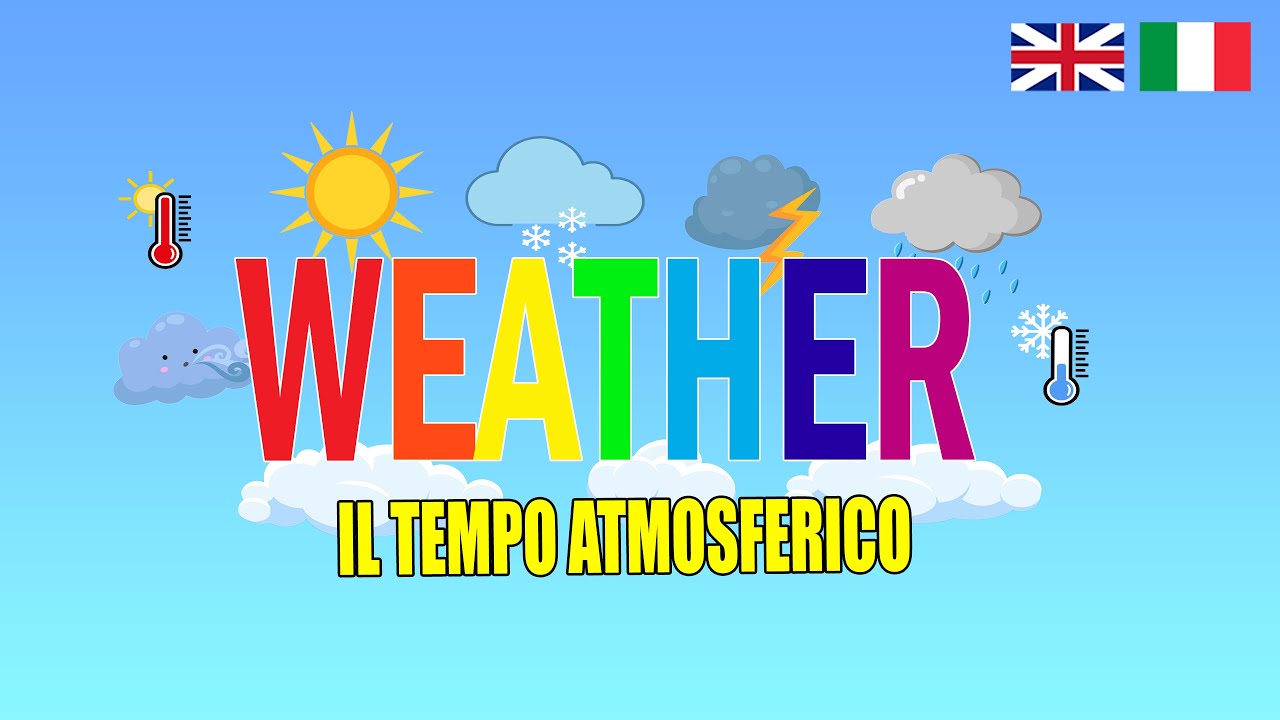 Il Tempo Atmosferico In Inglese The Weather English Vocabulary