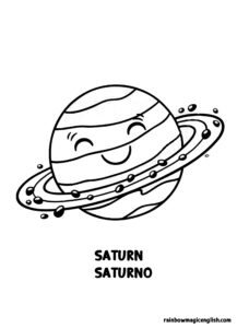 saturno da colorare